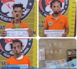 Grebek Sarang Narkoba di Medan Labuhan, Sat Narkoba Polres Pelabuhan Belawan Amankan 4 Pelaku Termasuk Anak 13 Tahun